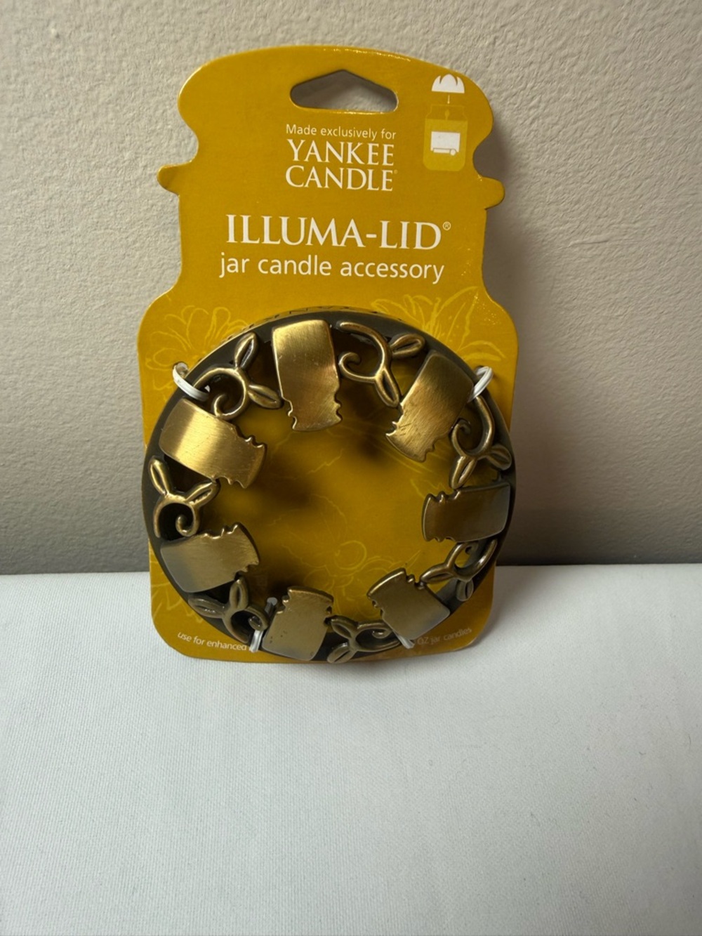 Yankee Candle Illuma-Lid Jar Accessory in Bronze Tone